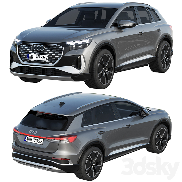 Audi Q4 e-tron 2021 3D Model Free