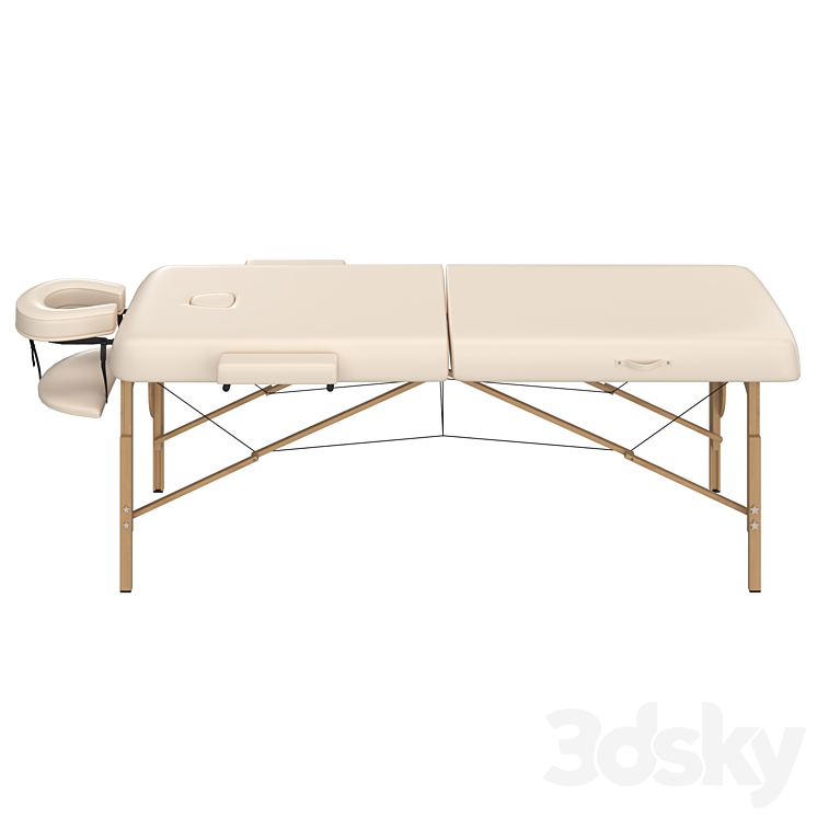 Classic Massage table 3DS Max Model - thumbnail 2