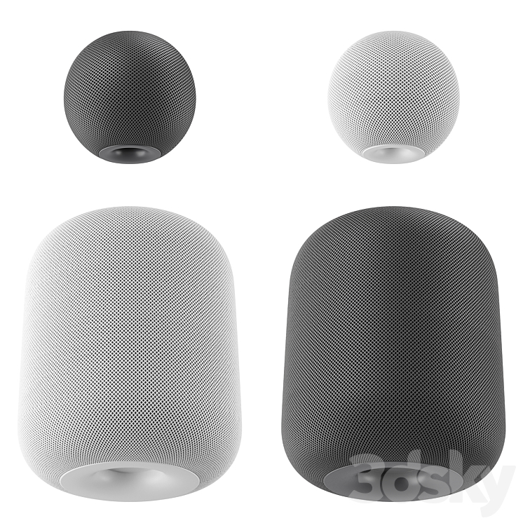 HomePod and HomePod mini 3D Model