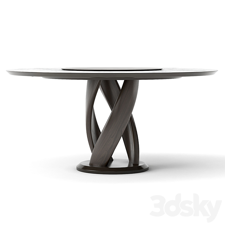 group with round table virtuos D 160 OM 3DS Max - thumbnail 2