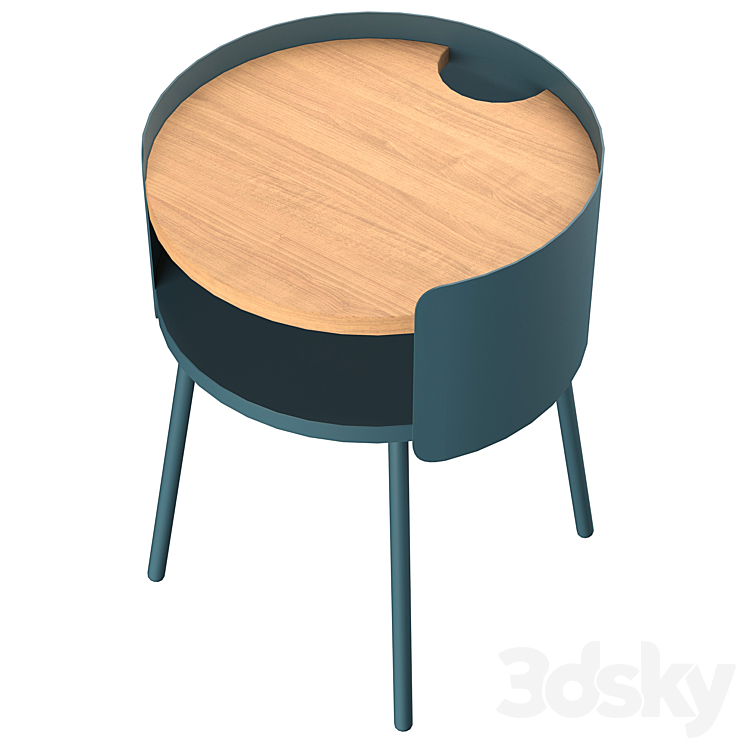 Ooty bedside table 3DS Max - thumbnail 2