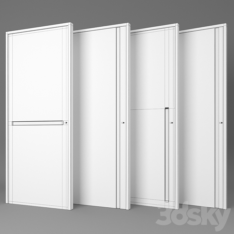 Entrance door collection v4 3D Model Free