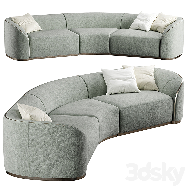 PIERRE SECTIONAL SOFA 3DS Max Model - thumbnail 1