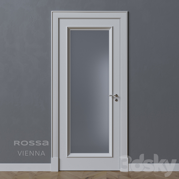 OM Door ROSSA Vienna RD201G with glazing 3DS Max - thumbnail 1