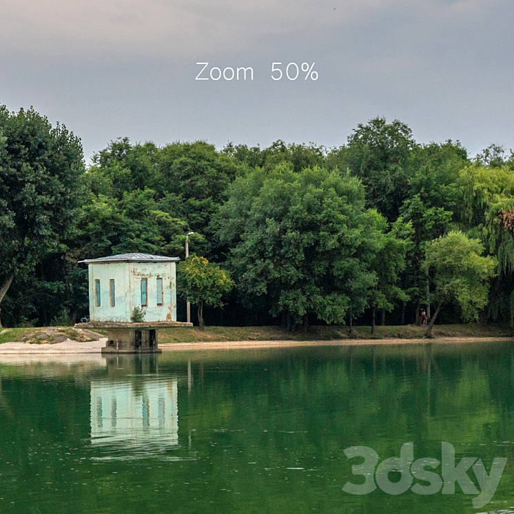 Panorama with a lake and trees v2. 30-50k 3DS Max Model - thumbnail 2