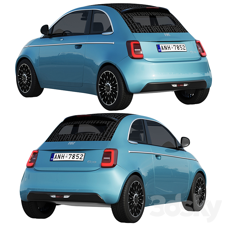 Fiat 500 La Prima 2021 3D Model