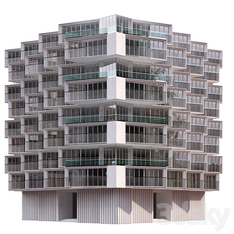 Residential Building No14 3DS Max - thumbnail 1
