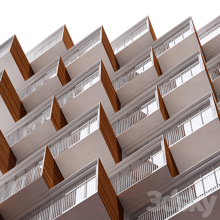 Residential Building No14 3DS Max - thumbnail 2