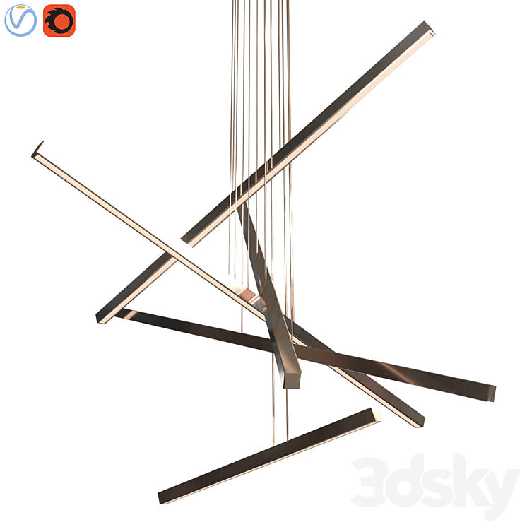 Chandelier kimpton 3D Model Free