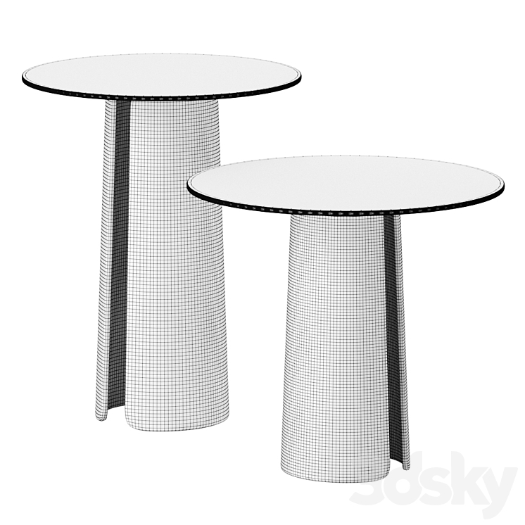 Orbit side tables by Poliform 3D Model