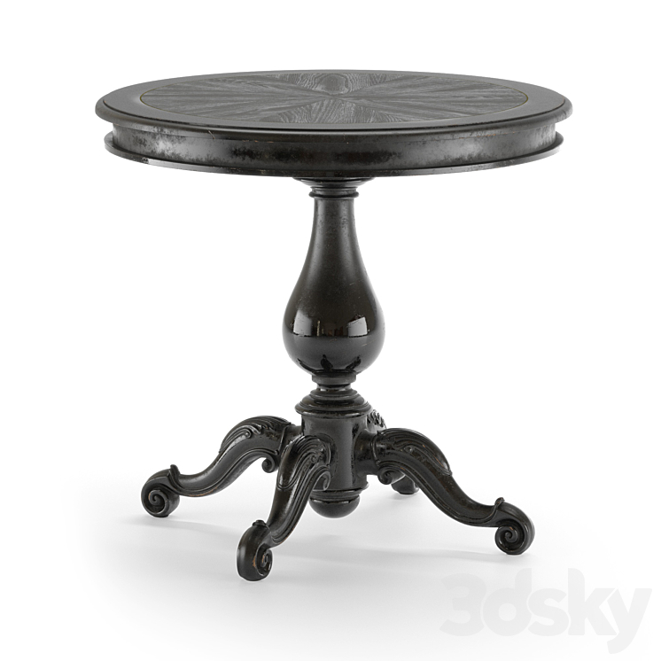 Classic style coffee table 3DS Max Model - thumbnail 2