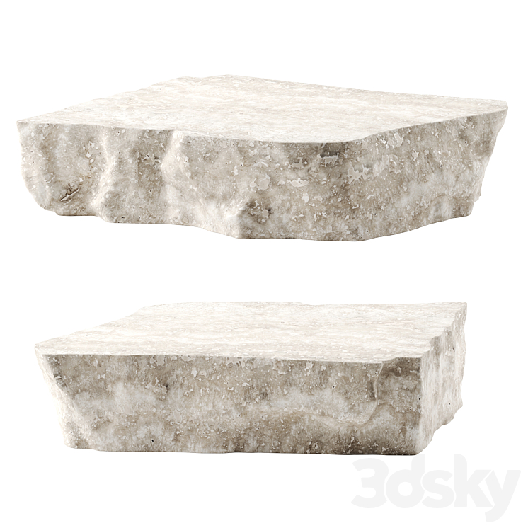Rock coffee table 3DS Max - thumbnail 1