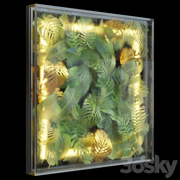 Greenbox – wall-mounted phytomodule with lighting Vargov Design 3DS Max - thumbnail 1