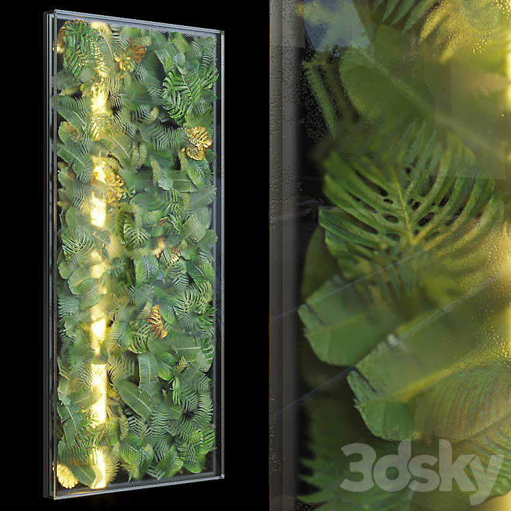 Greenbox – wall-mounted phytomodule with lighting Vargov Design 3DS Max - thumbnail 1