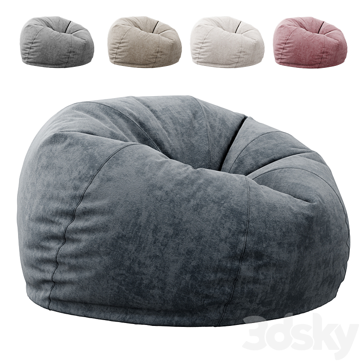 3DSKY Bean Bag Chair By Westelm 3D Model Free Download NEW