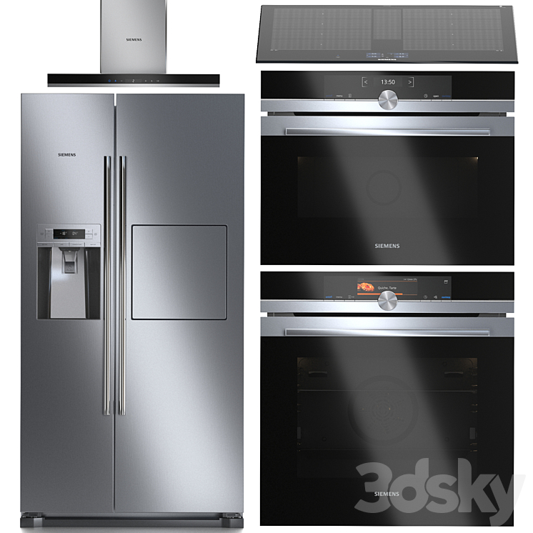 Siemens kitchen appliances set 5 3DS Max - thumbnail 1