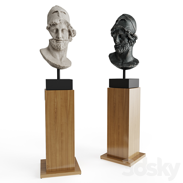 Hermes with helmet bust 3D Model