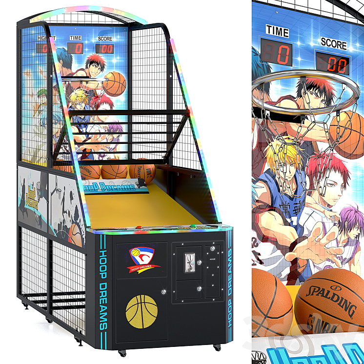Hoop Dreams Basketball Game Machine. Ball 3D Model
