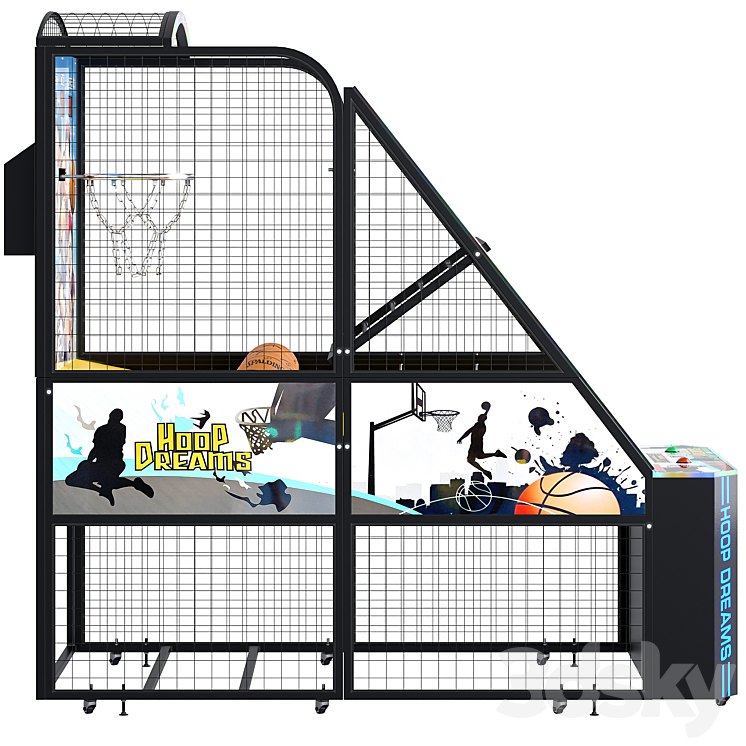 Hoop Dreams Basketball Game Machine. Ball 3D Model