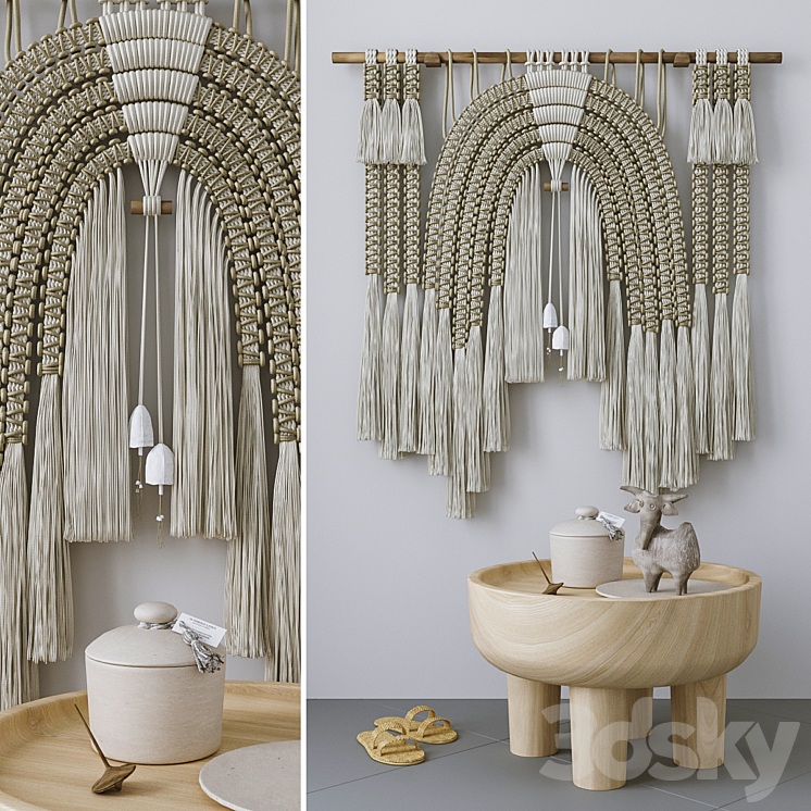 Decorative set with Wall Hanging Macrame # 5 3DS Max - thumbnail 1