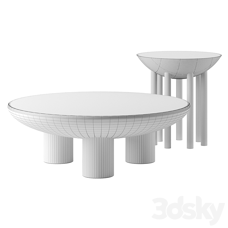 Chalon coffee tables by Kelly Wearstler 3DS Max Model - thumbnail 2