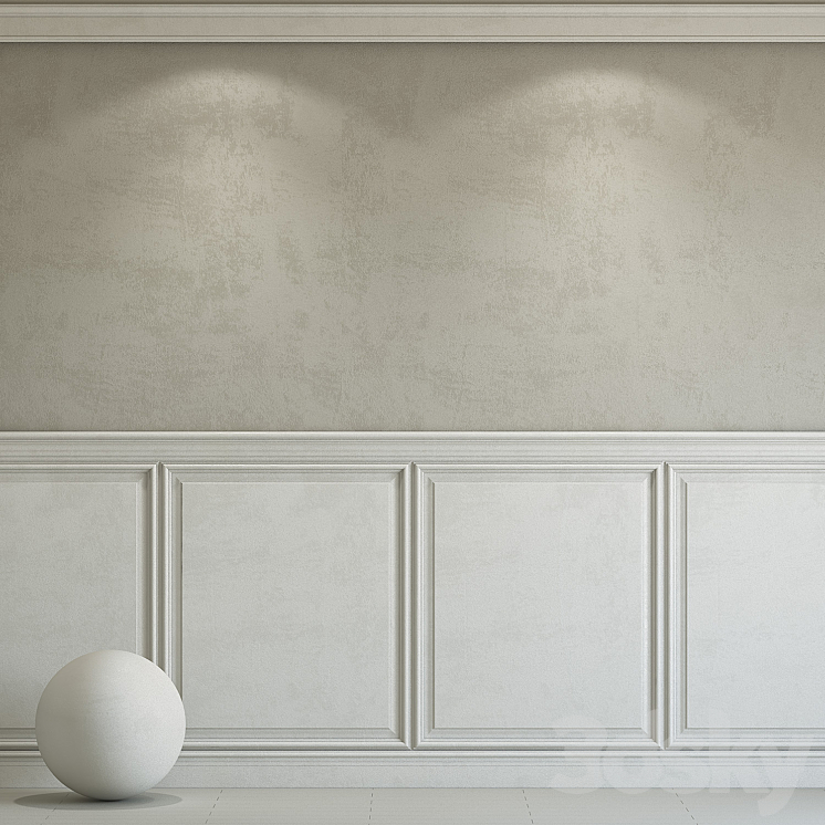 Decorative plaster with molding 229 3DS Max - thumbnail 1