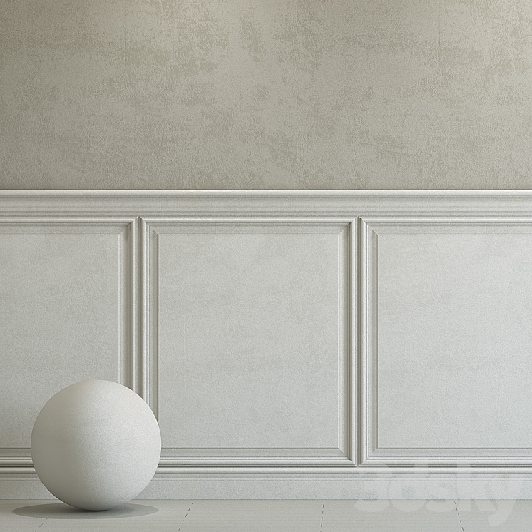 Decorative plaster with molding 229 3DS Max - thumbnail 2