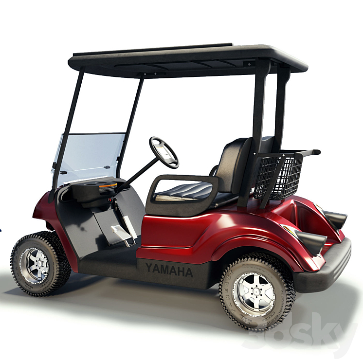 Yamaha Golf Car 3D Model Free