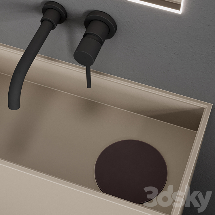 Bathroom set Code Mono 3DS Max - thumbnail 2