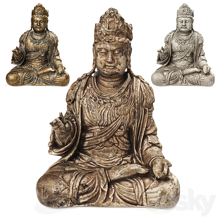 Buddha bodhisattva chinese 3DS Max Model - thumbnail 1