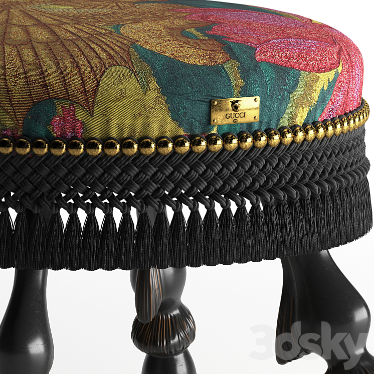 Dragonfish stool by Gucci 3DS Max Model - thumbnail 2