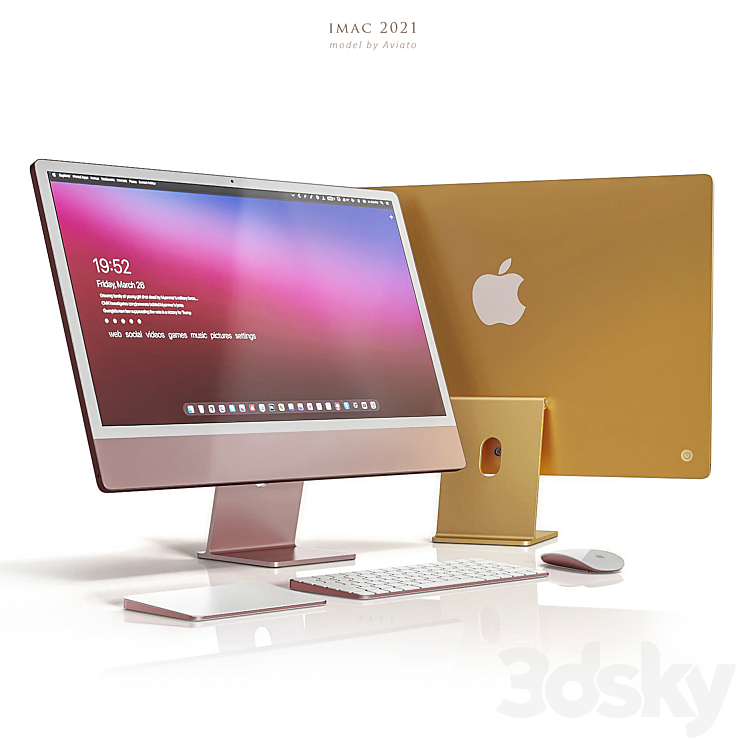 Apple iMac 2021 3D Model