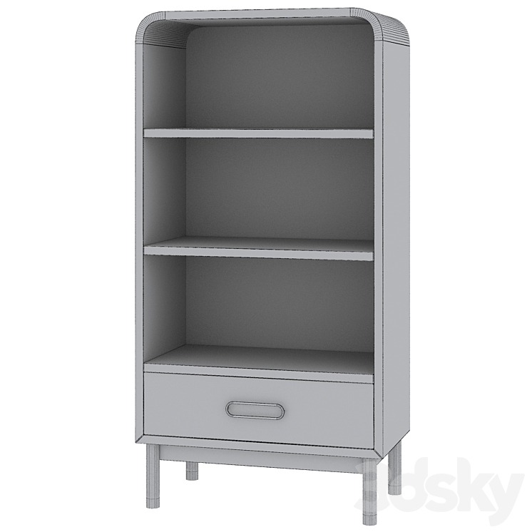 Arlo white bookcase by Crate and Barrel Wardrobe 3D model