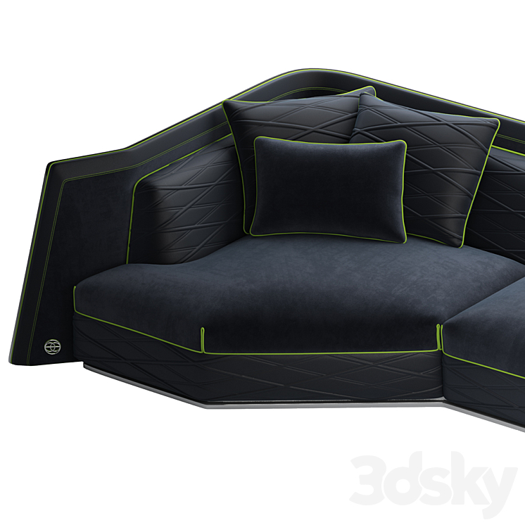 Elve luxury sofa 3D Model Free