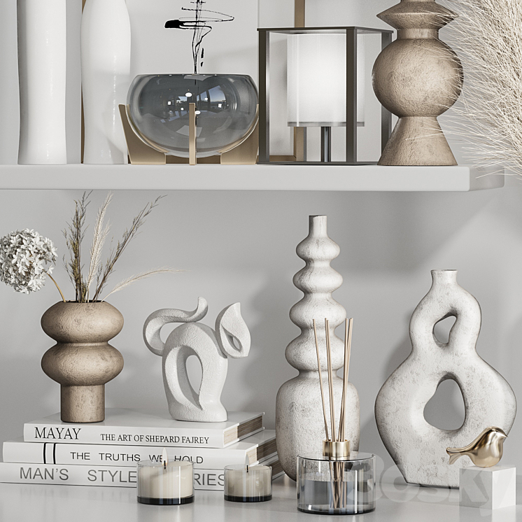 Decorative set04 3D Model Free