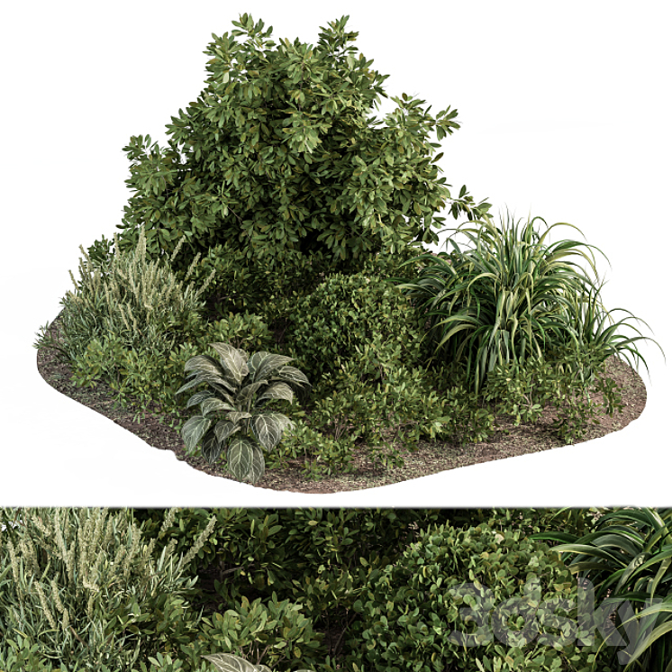 Garden set ivy and Bush – Garden Set 20 3DS Max - thumbnail 1