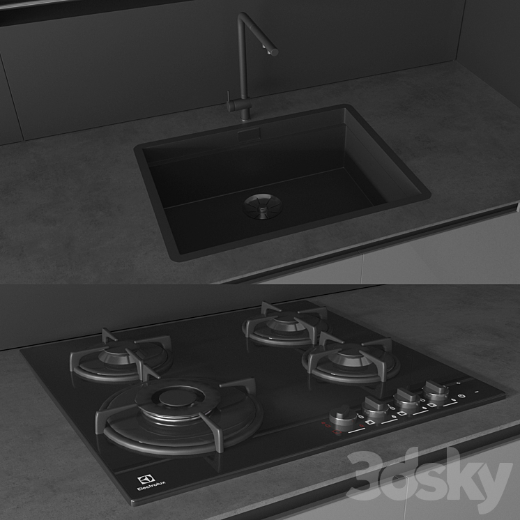 Kitchens PHOENIX 3DS Max - thumbnail 2