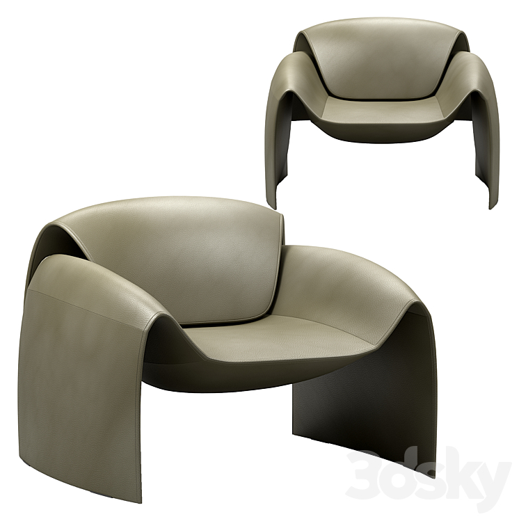 Leclub armchair 3D Model Free