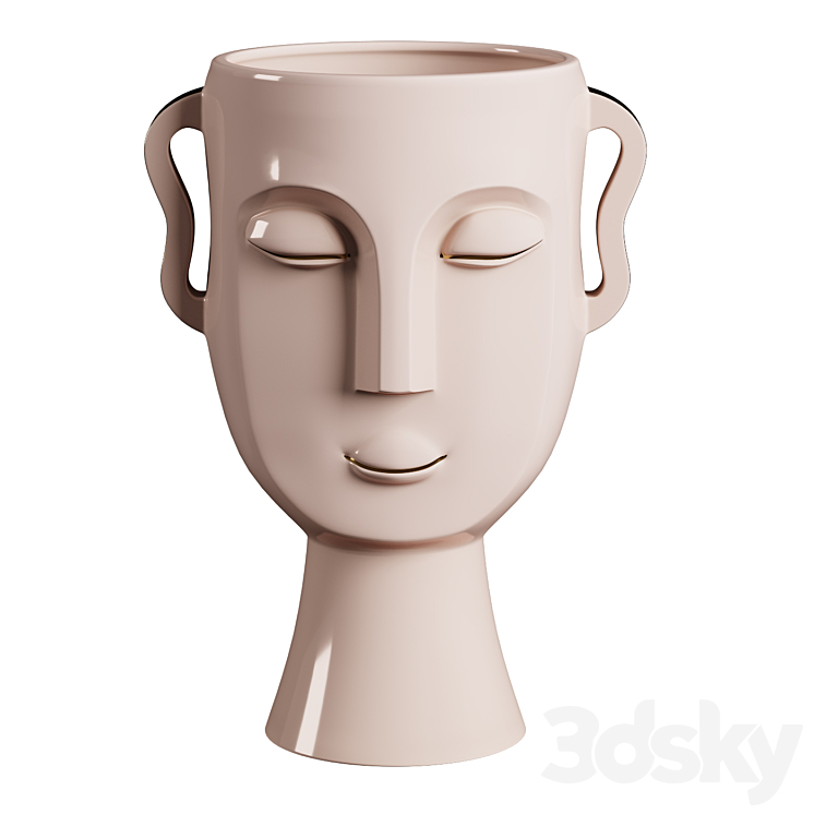 Face Vases Set 1 3DS Max Model - thumbnail 2