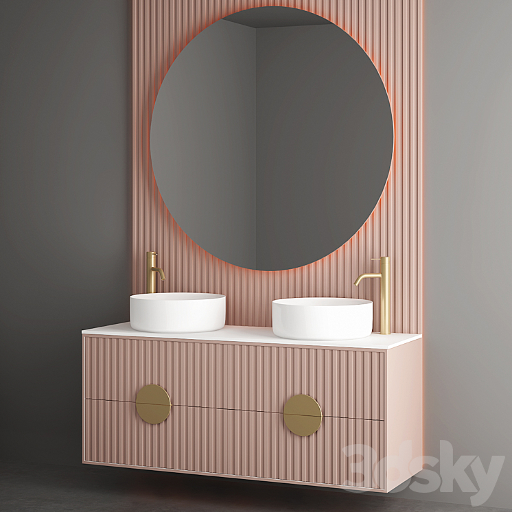 Modern Bathroom Furniture | No. 113 3DS Max - thumbnail 2