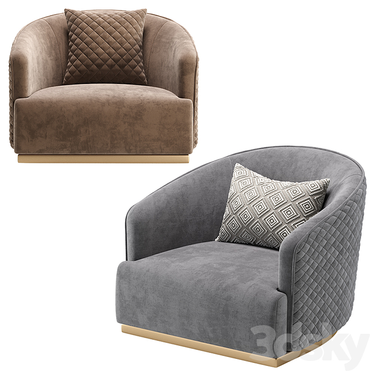Armchair RUDAS Cazarina Interiors\/Кресло РУДАС 3D Model Free