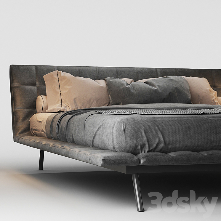 Onda bed Poliform 3D Model Free