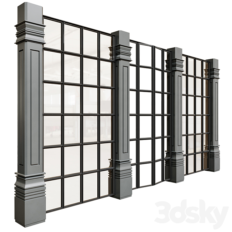Panoramic windows and doors 3D Model