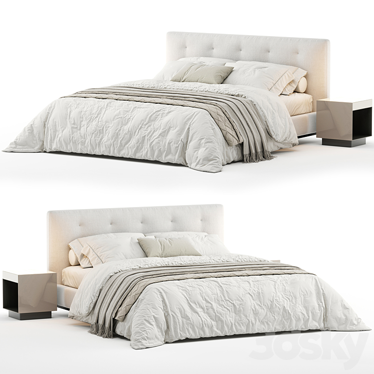 Bed minotti andersen quilt 3DS Max - thumbnail 2