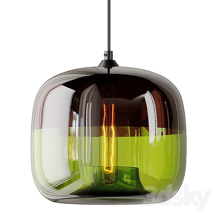 Modern Nordic Art Deco Colorful Hanging Glass 3D Model