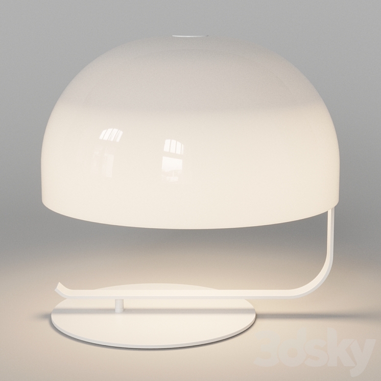 Table Lamp by Marco Zanuso for Oluce 3D Model Free