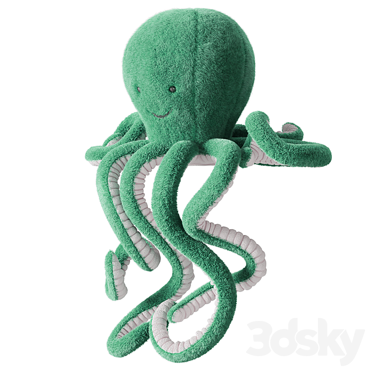 Crate & Kids Jellycat Storm Octopus Large for shelf 3DS Max Model - thumbnail 2