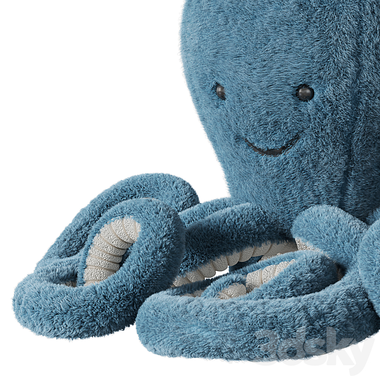Crate & Kids Jellycat Storm Octopus Large 3DS Max - thumbnail 2