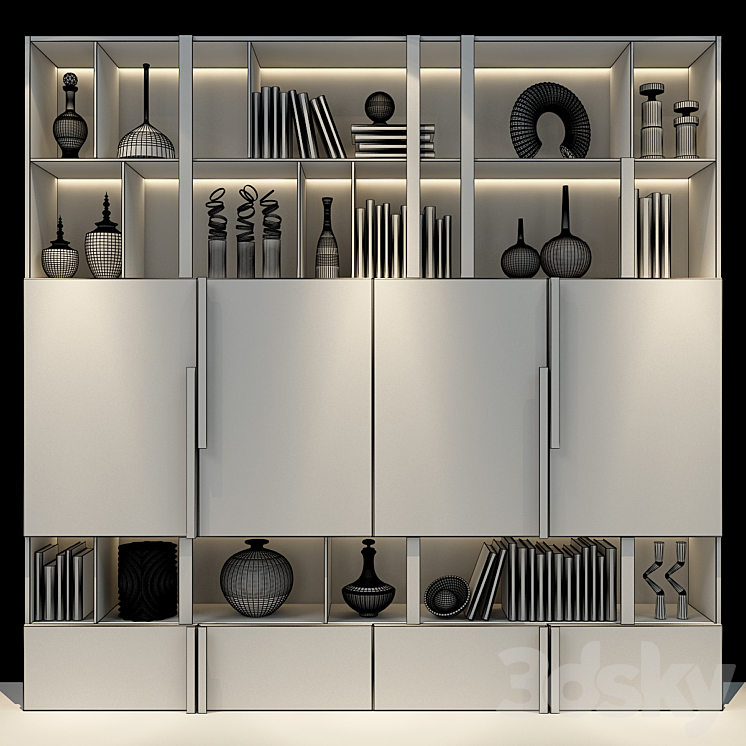 Cabinet Furniture | 0418 3DS Max - thumbnail 2