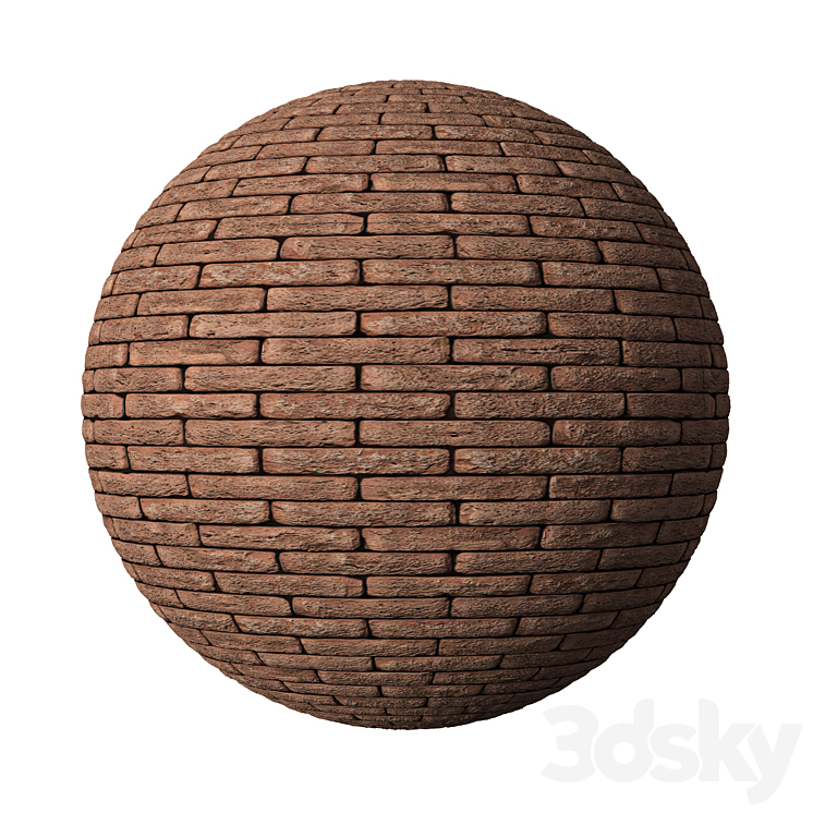 Red brick 01 3D Model Free